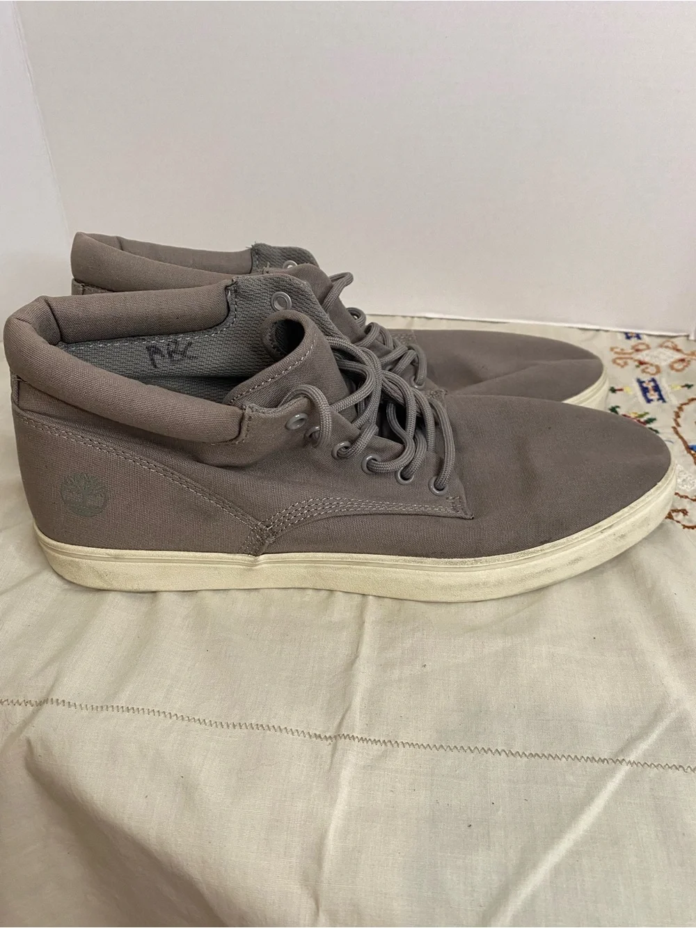 Timberland Nordstrom Men's Chukka Boots in Grey/Taupe Canvas